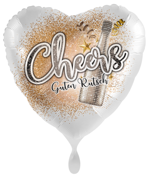 Folienballon - Cheers, guten Rutsch - ø 43cm